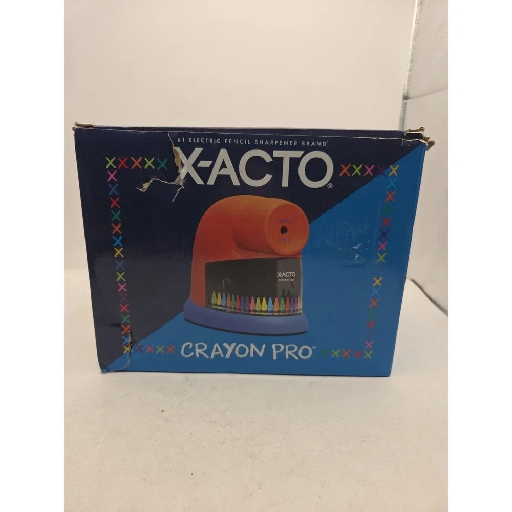 X-ACTO Crayon Pro Electric Sharpener SafeStart Automatic Motor - NEW OPEN BOX